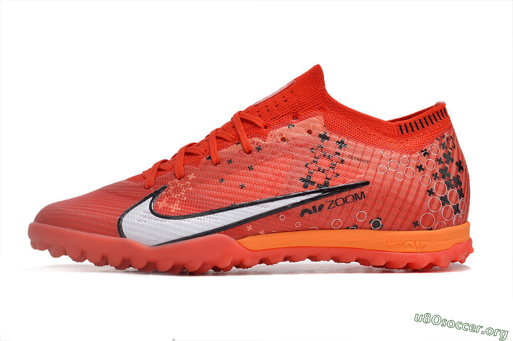 Nike Air Zoom Mercurial Vapor 15 Elite TF Football Shoes - Red/White/Black 3