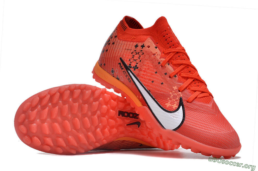 Nike Air Zoom Mercurial Vapor 15 Elite TF Football Shoes - Red/White/Black 0