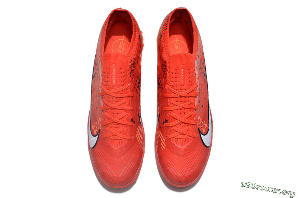 Nike Air Zoom Mercurial Vapor 15 Elite TF Football Shoes - Red/White/Black 4