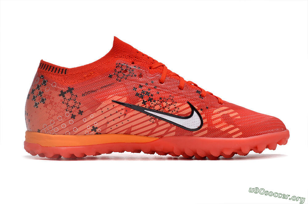 Nike Air Zoom Mercurial Vapor 15 Elite TF Football Shoes - Red/White/Black 7