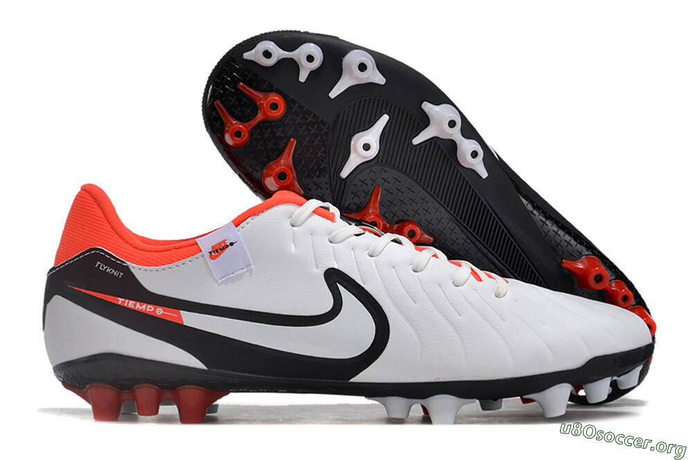 Nike Tiempo Legend 10 Academy AG Football Boots - White/Black/Red 2