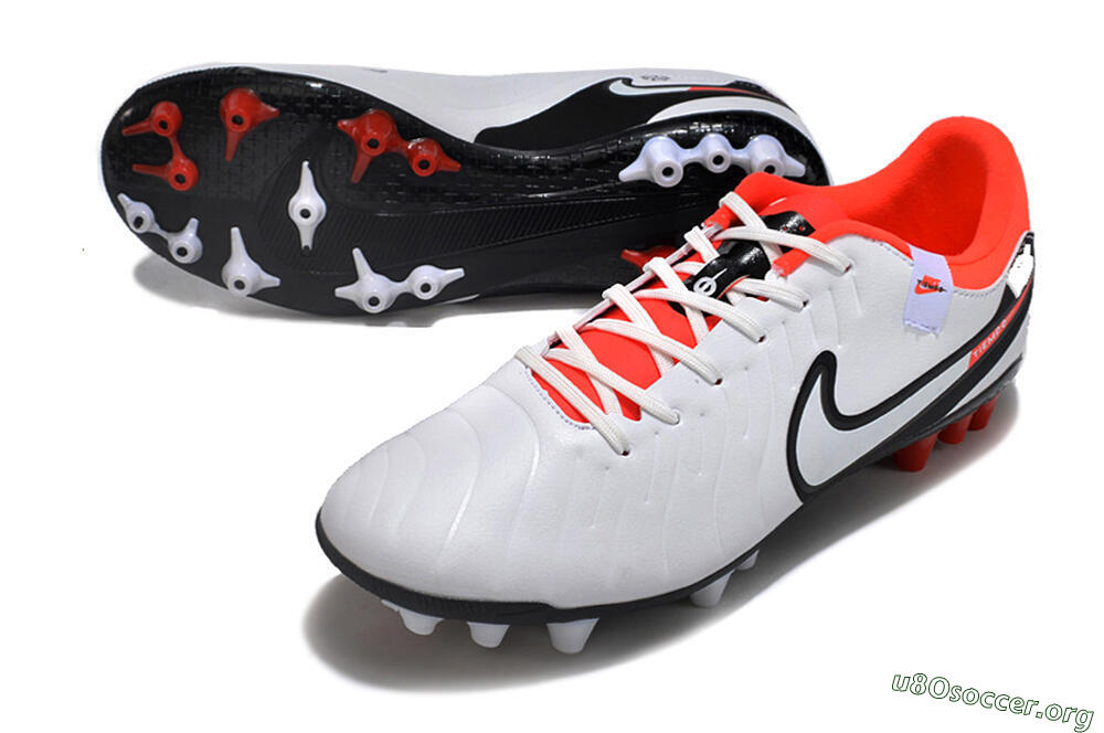 Nike Tiempo Legend 10 Academy AG Football Boots - White/Black/Red 0