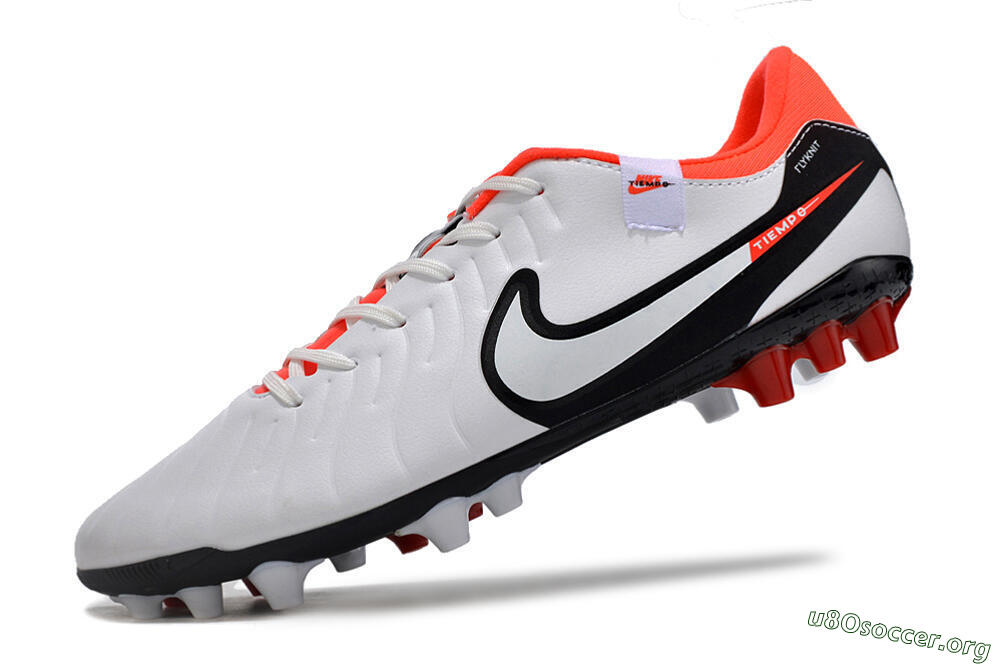 Nike Tiempo Legend 10 Academy AG Football Boots - White/Black/Red 5