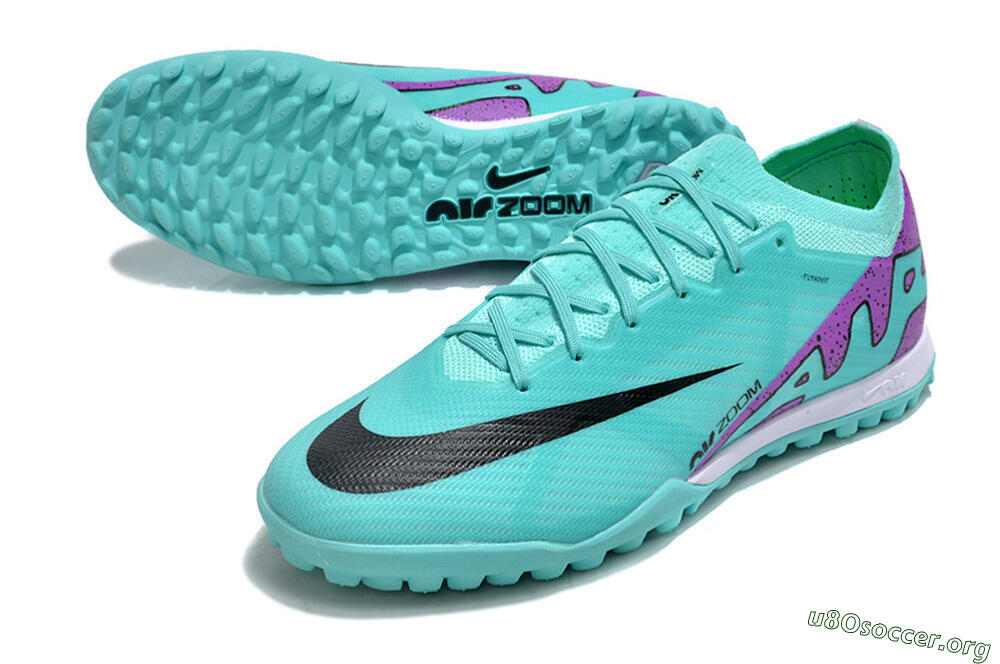 Nike Air Zoom Mercurial Vapor 15 Elite TF Football Shoes - Blue/Black/Purple 0