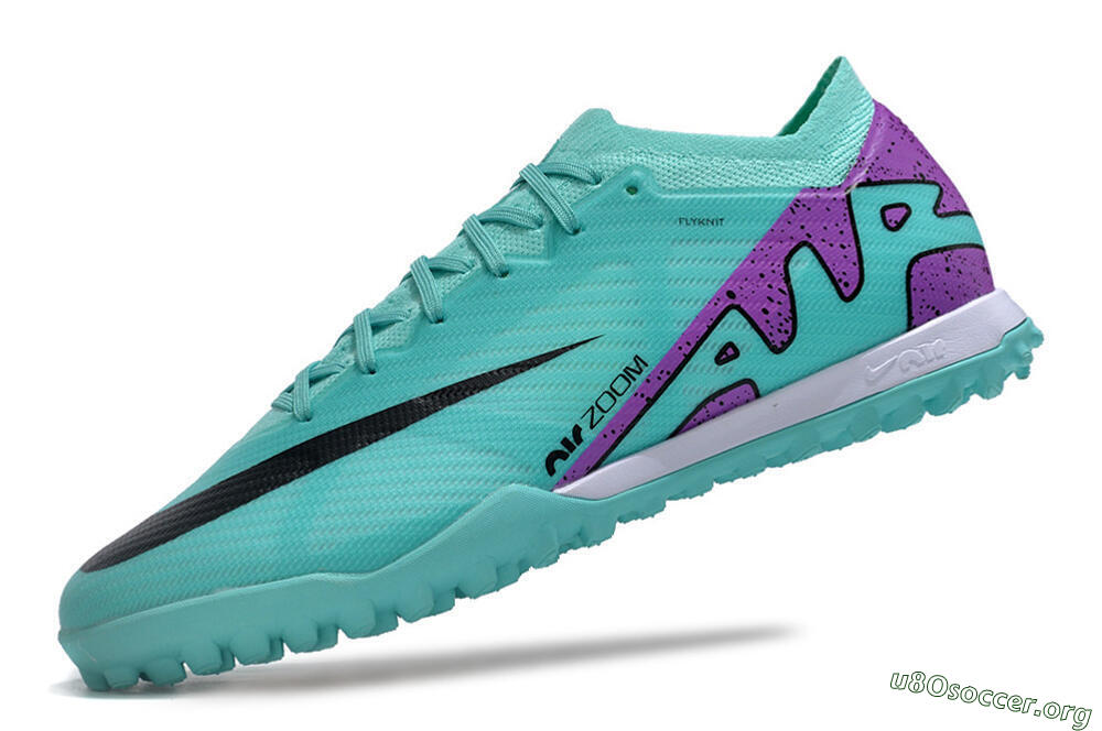 Nike Air Zoom Mercurial Vapor 15 Elite TF Football Shoes - Blue/Black/Purple 5