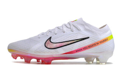 Nike Air Zoom Mercurial Vapor 15 Elite FG Football Boots - White/Pink/Black