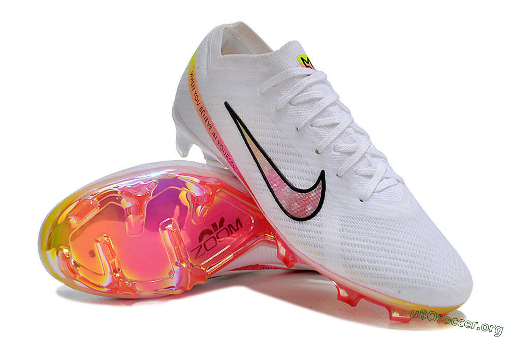 Nike Air Zoom Mercurial Vapor 15 Elite FG Football Boots - White/Pink/Black 0