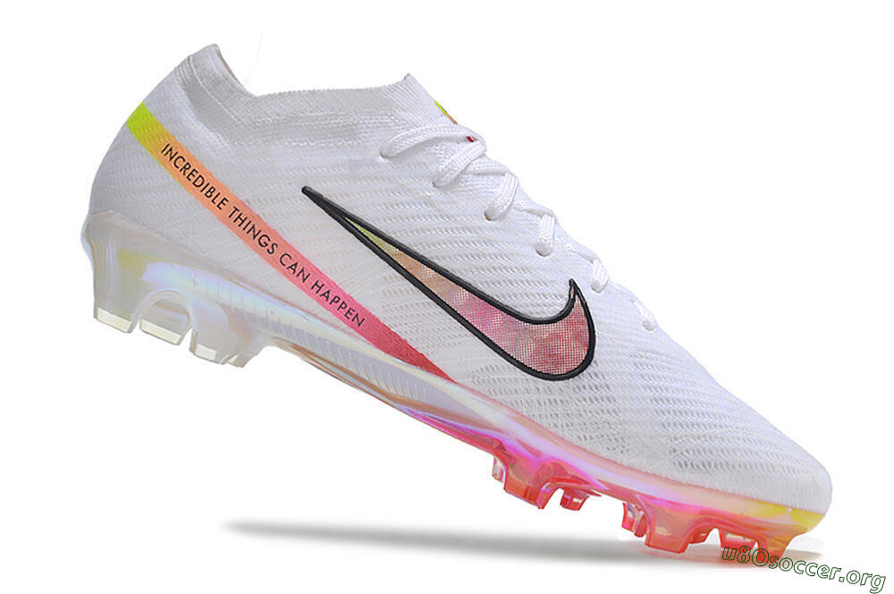 Nike Air Zoom Mercurial Vapor 15 Elite FG Football Boots - White/Pink/Black 4