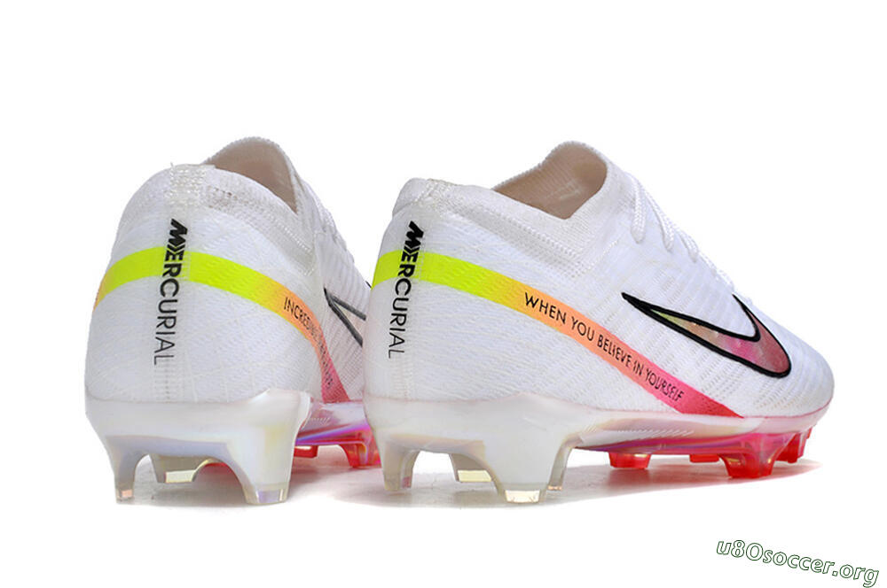 Nike Air Zoom Mercurial Vapor 15 Elite FG Football Boots - White/Pink/Black 6