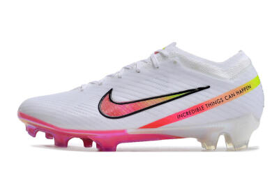 Nike Air Zoom Mercurial Vapor 15 Elite FG Football Boots - White/Pink/Black/Yellow