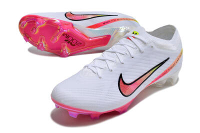 Nike Air Zoom Mercurial Vapor 15 Elite FG Football Boots - White/Pink/Black/Yellow