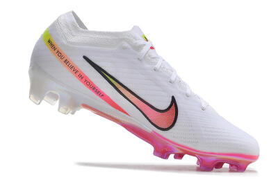 Nike Air Zoom Mercurial Vapor 15 Elite FG Football Boots - White/Pink/Black/Yellow