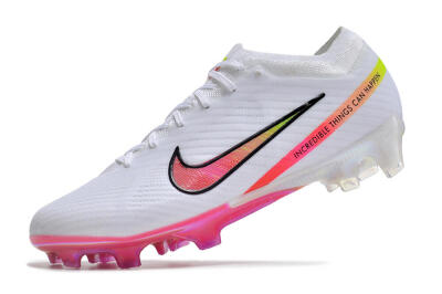 Nike Air Zoom Mercurial Vapor 15 Elite FG Football Boots - White/Pink/Black/Yellow