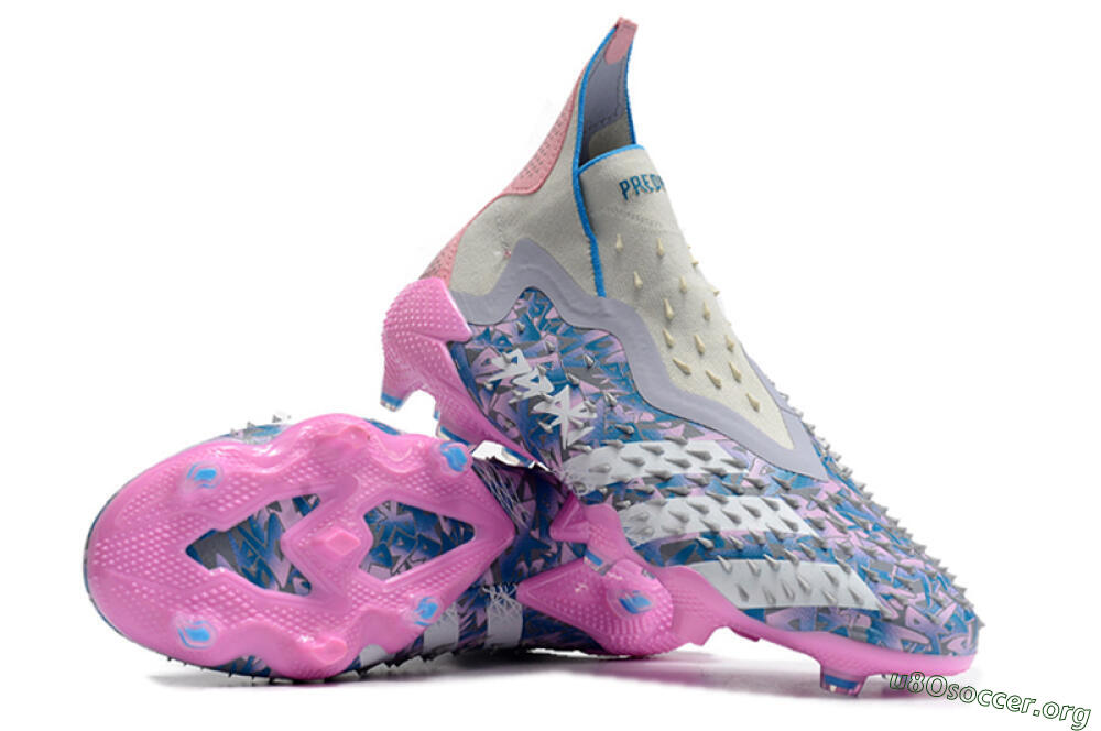 Adidas Predator Freak+ FG Football Boots - Blue/Pink/White/Grey 0