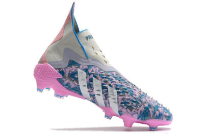 Adidas Predator Freak+ FG Football Boots - Blue/Pink/White/Grey