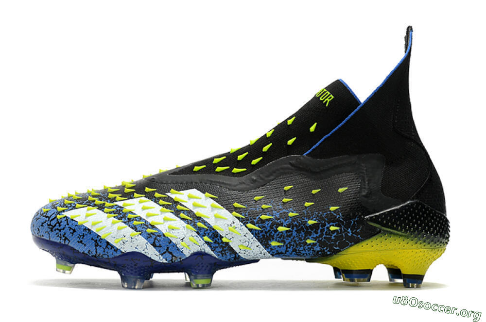 Adidas Predator Freak+ FG Football Boots - Black/White/Blue 3