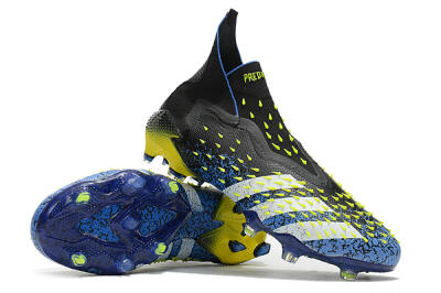 Adidas Predator Freak+ FG Football Boots - Black/White/Blue