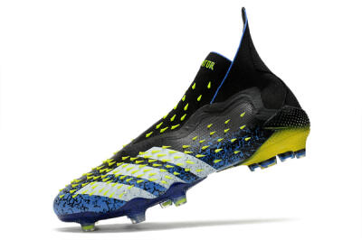 Adidas Predator Freak+ FG Football Boots - Black/White/Blue