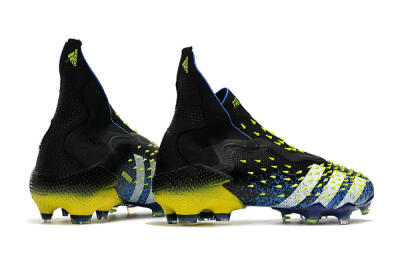 Adidas Predator Freak+ FG Football Boots - Black/White/Blue