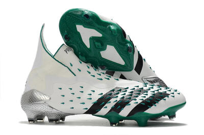 Adidas Predator Freak+ FG Football Boots - White/Black/Green