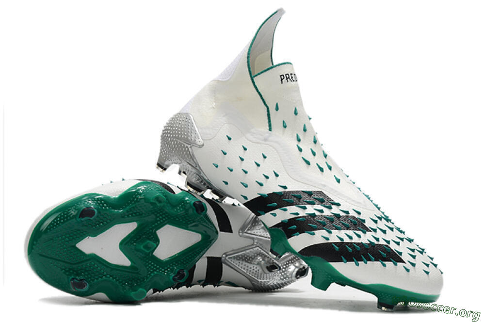 Adidas Predator Freak+ FG Football Boots - White/Black/Green 0