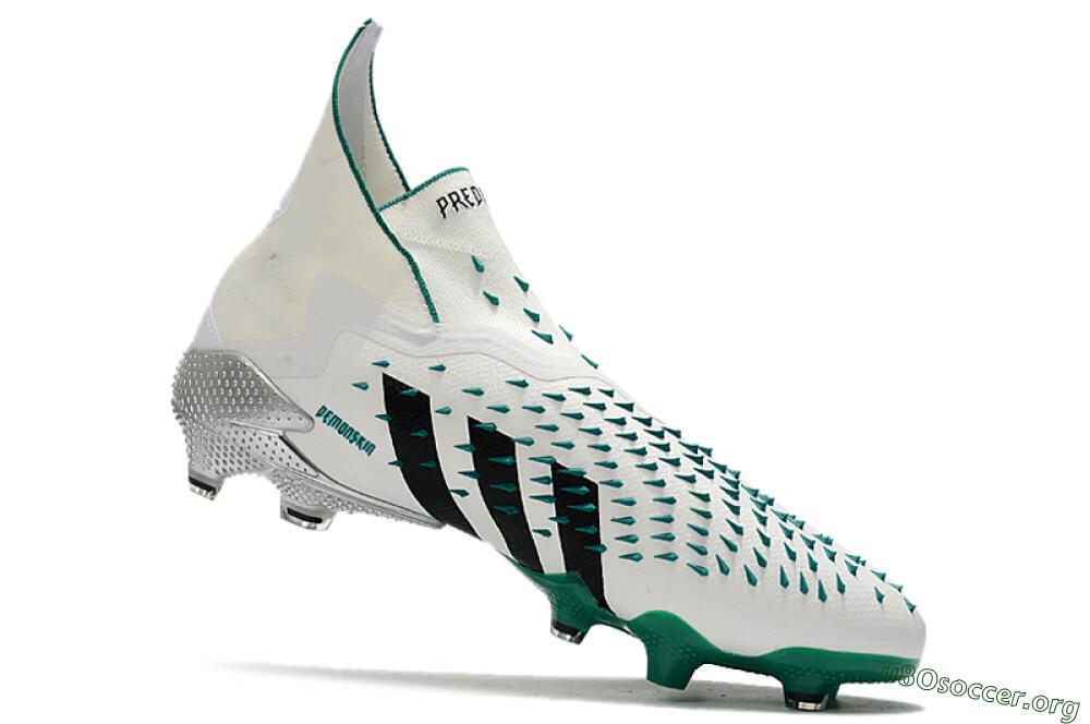 Adidas Predator Freak+ FG Football Boots - White/Black/Green 4