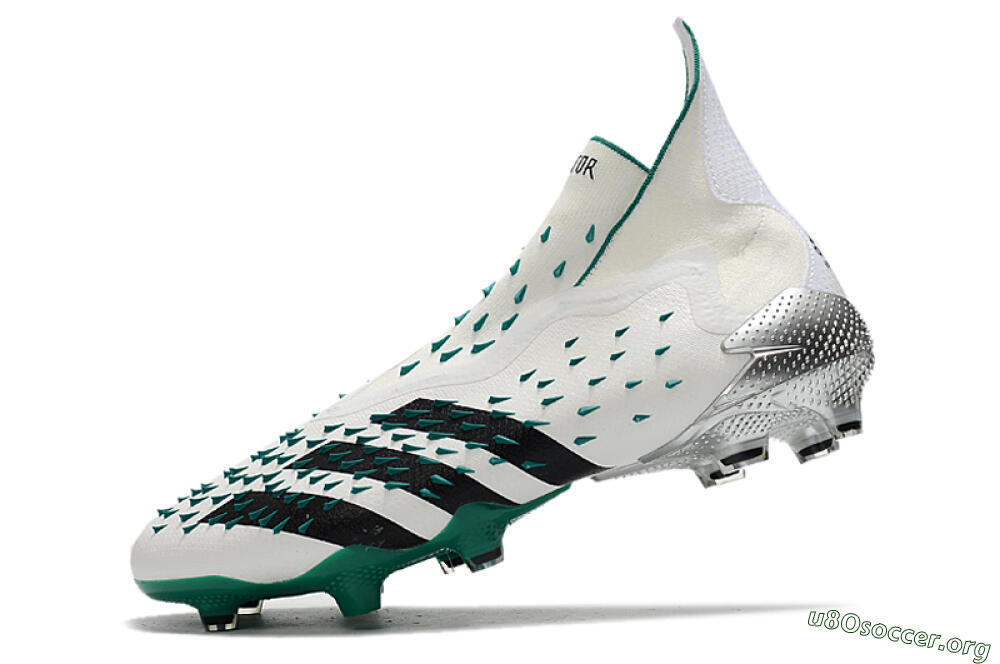 Adidas Predator Freak+ FG Football Boots - White/Black/Green 5
