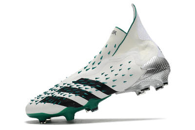 Adidas Predator Freak+ FG Football Boots - White/Black/Green