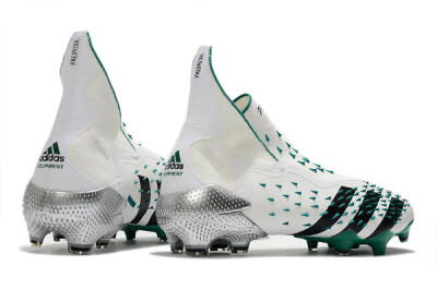 Adidas Predator Freak+ FG Football Boots - White/Black/Green