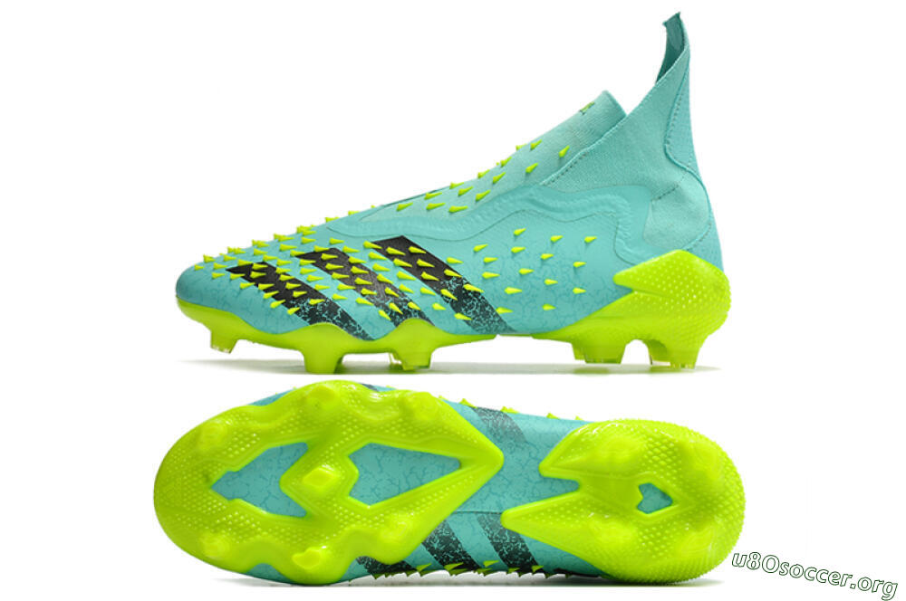 Adidas Predator Freak+ FG Football Boots - Blue/Black/Green 1