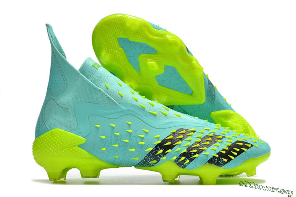 Adidas Predator Freak+ FG Football Boots - Blue/Black/Green 2
