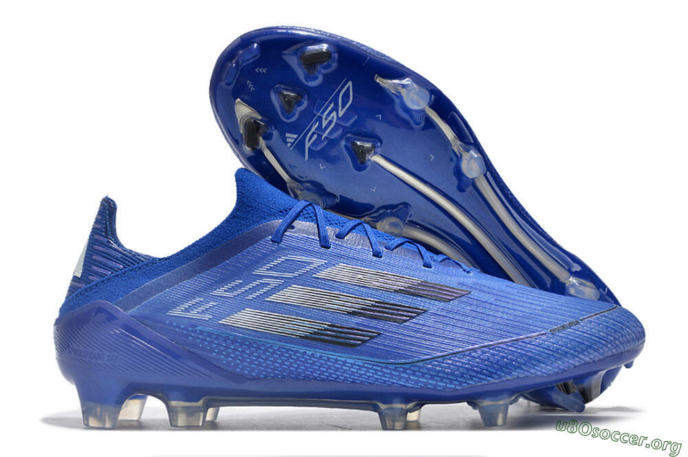 Adidas F50 Adizero FG Football Boots - Blue/Silver/Black 2