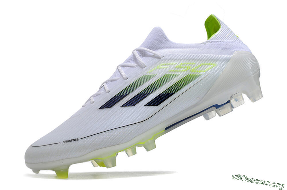 Adidas F50 Adizero FG Football Boots - White/Black/Yellow 5