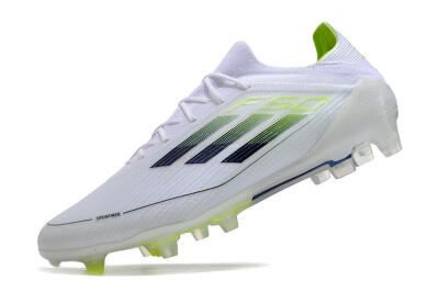 Adidas F50 Adizero FG Football Boots - White/Black/Yellow