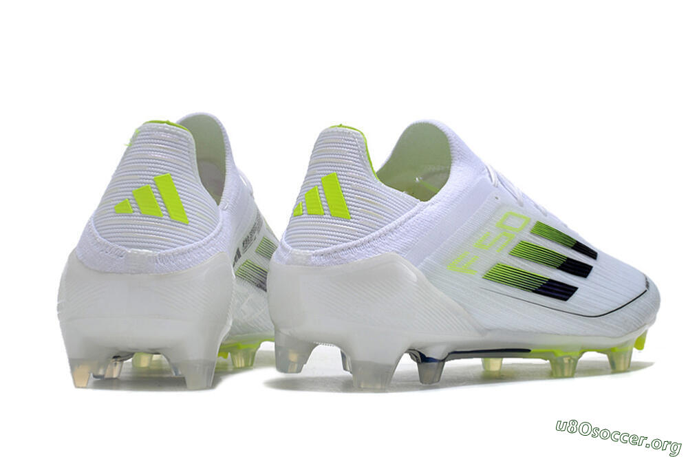Adidas F50 Adizero FG Football Boots - White/Black/Yellow 6