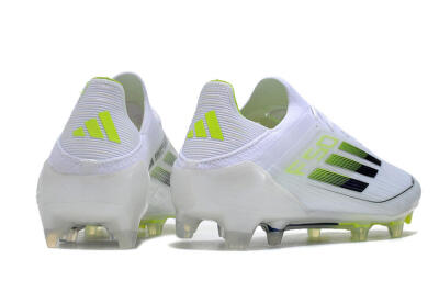 Adidas F50 Adizero FG Football Boots - White/Black/Yellow