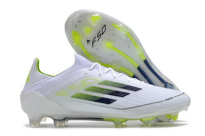Adidas F50 Adizero FG Football Boots - White/Black/Yellow