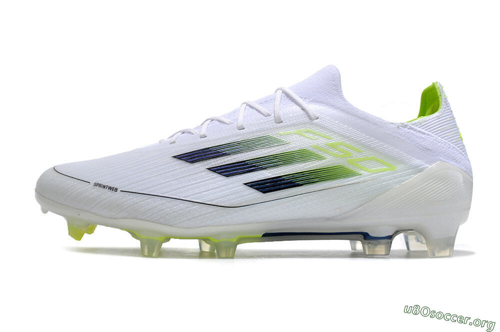 Adidas F50 Adizero FG Football Boots - White/Black/Yellow 3