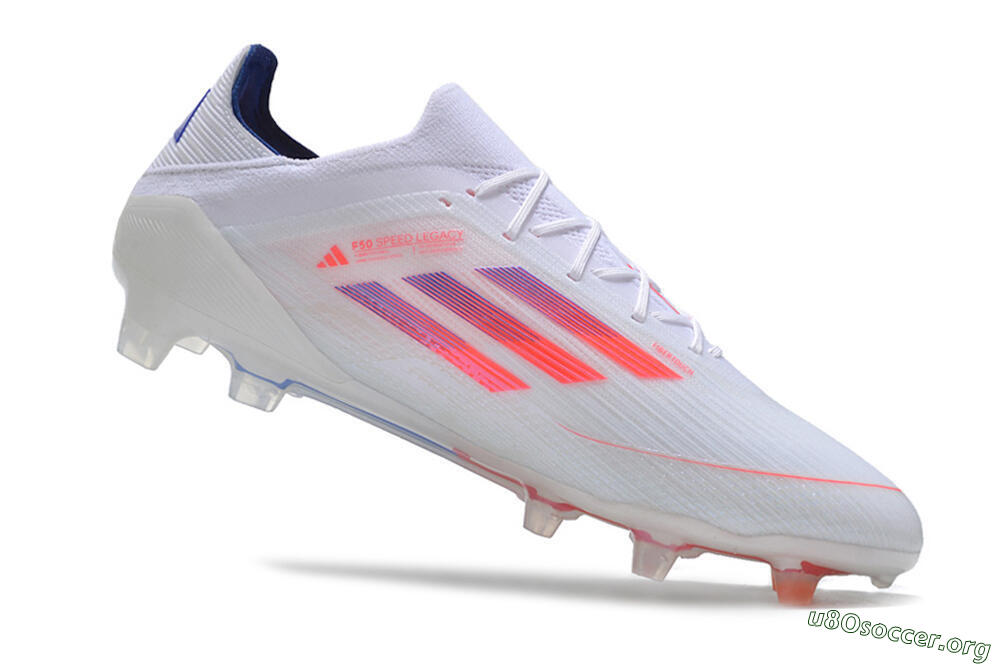 Adidas F50 Adizero FG Football Boots - White/Red/Blue 4