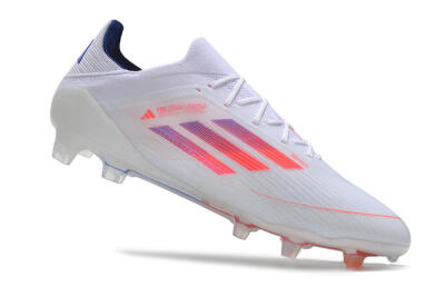 Adidas F50 Adizero FG Football Boots - White/Red/Blue