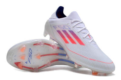 Adidas F50 Adizero FG Football Boots - White/Red/Blue