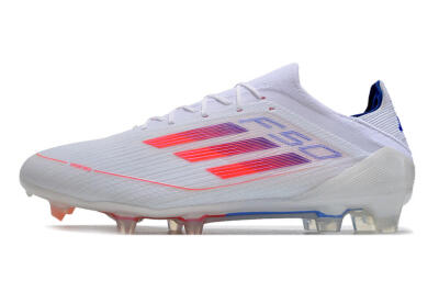 Adidas F50 Adizero FG Football Boots - White/Red/Blue