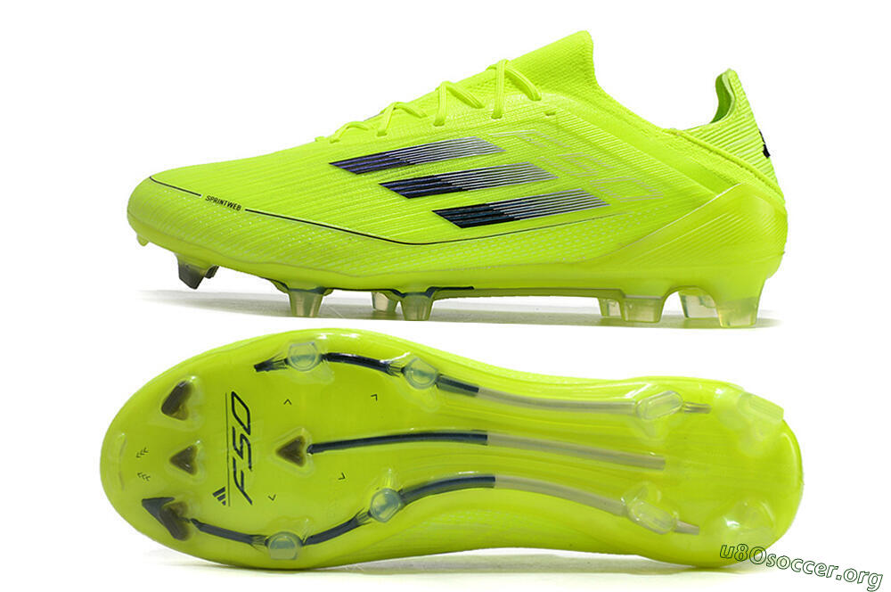 Adidas F50 Adizero FG Football Boots - Yellow/Black 1