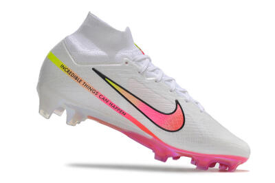 Nike Air Zoom Mercurial Superfly 9 Elite FG Football Boots - White/Pink/Black