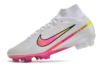 Nike Air Zoom Mercurial Superfly 9 Elite FG Football Boots - White/Pink/Black