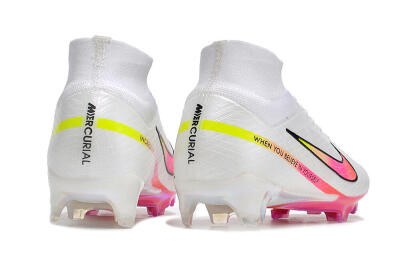 Nike Air Zoom Mercurial Superfly 9 Elite FG Football Boots - White/Pink/Black