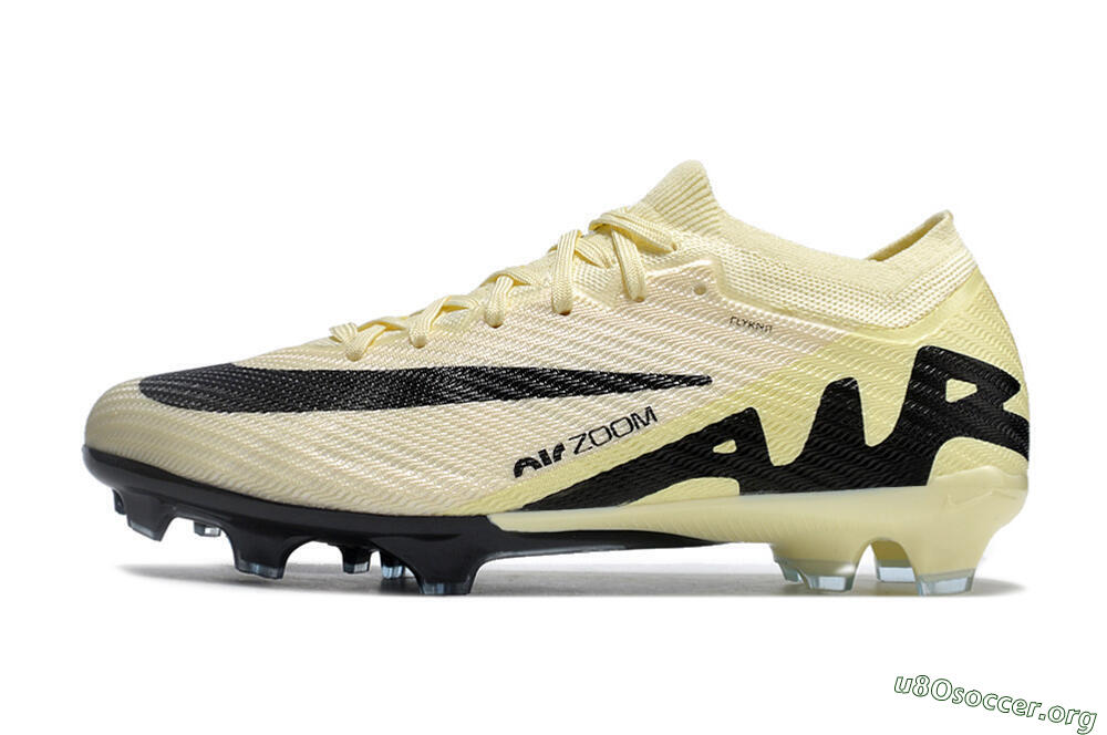 Nike Air Zoom Mercurial Vapor 15 Elite FG Football Boots - White/Black/Beige 3