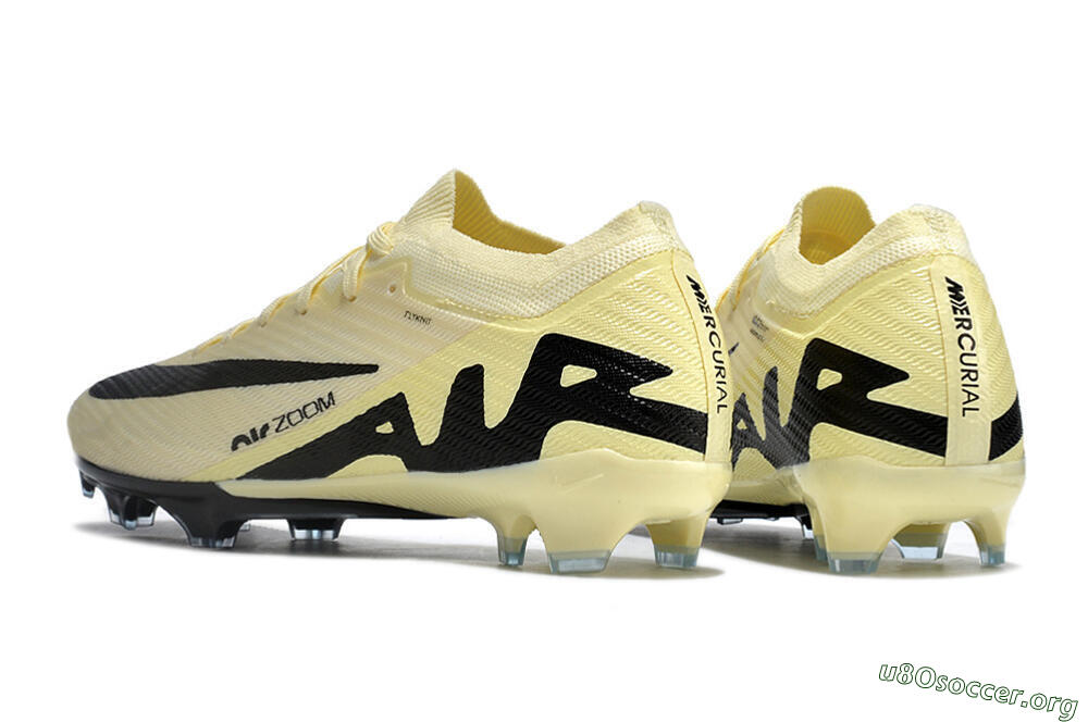 Nike Air Zoom Mercurial Vapor 15 Elite FG Football Boots - White/Black/Beige 4