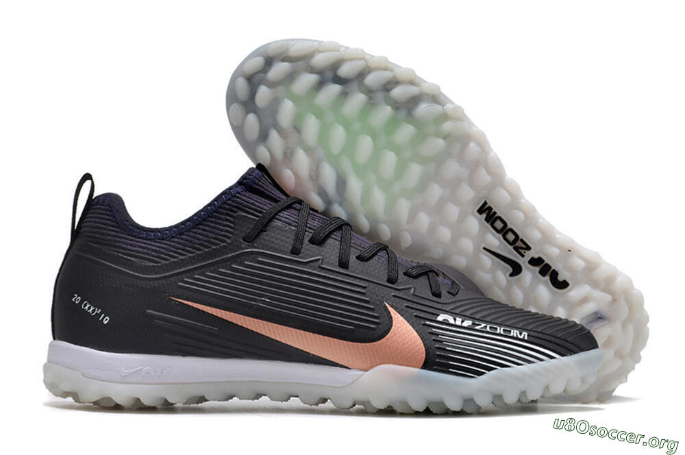 Nike Air Zoom Mercurial Vapor 15 Pro TF Football Shoes - Black/Gold/White 2
