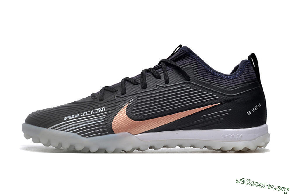 Nike Air Zoom Mercurial Vapor 15 Pro TF Football Shoes - Black/Gold/White 3